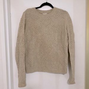 H&M Tan Sweater with Heart Detail